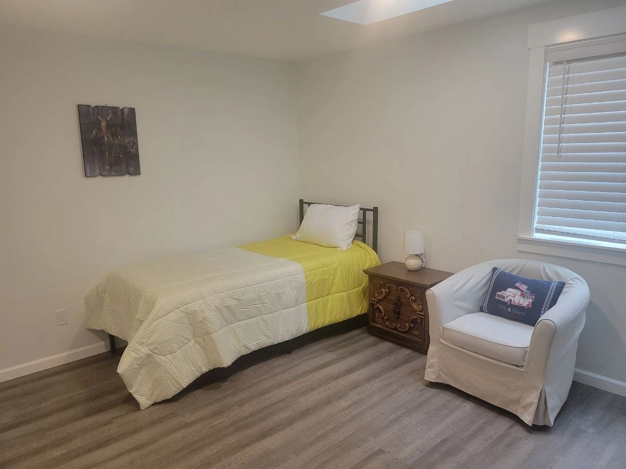 Modern bedroom with natural light